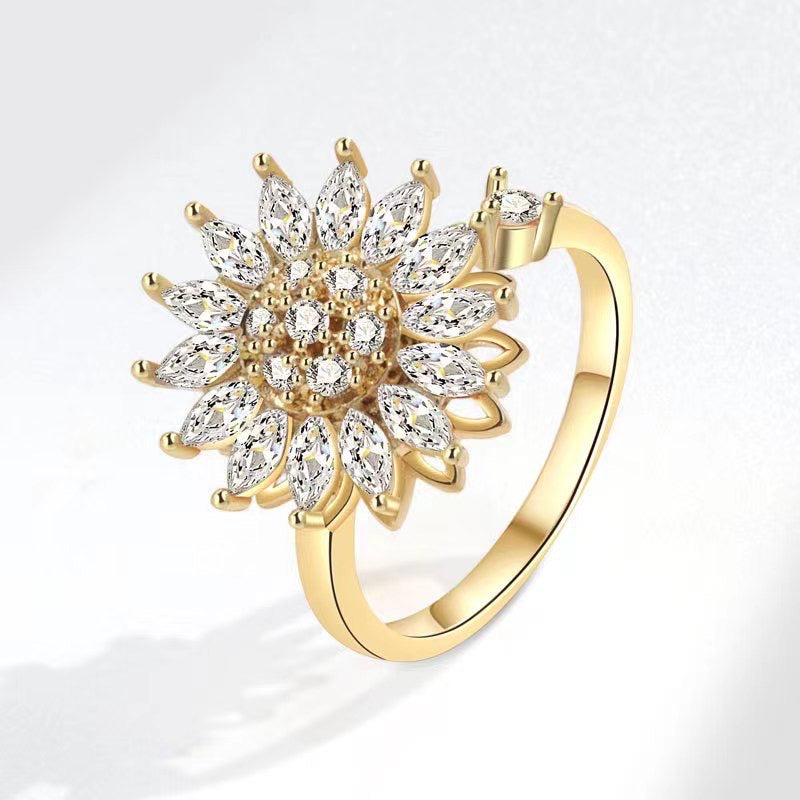 Bloom of Serenity Rotating Ring - For Well Being