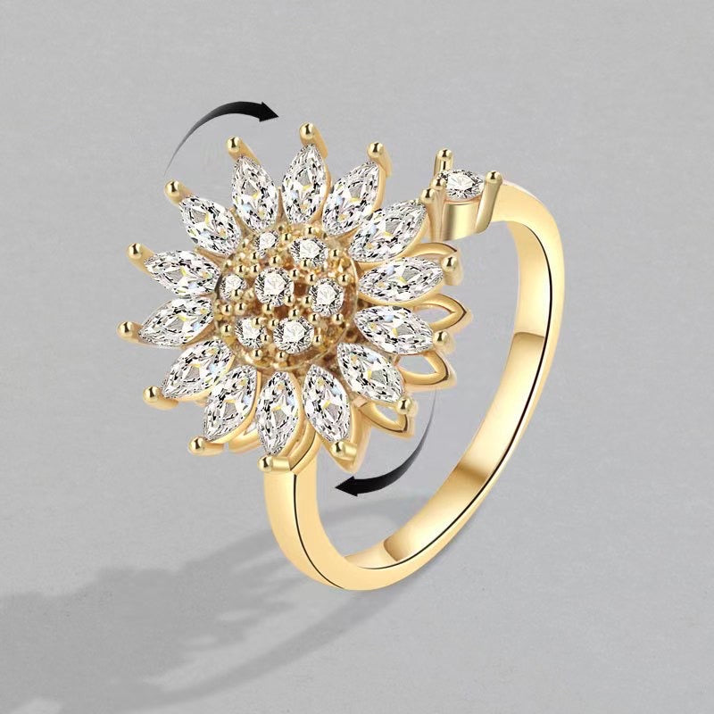 Bloom of Serenity Rotating Ring - For Well Being