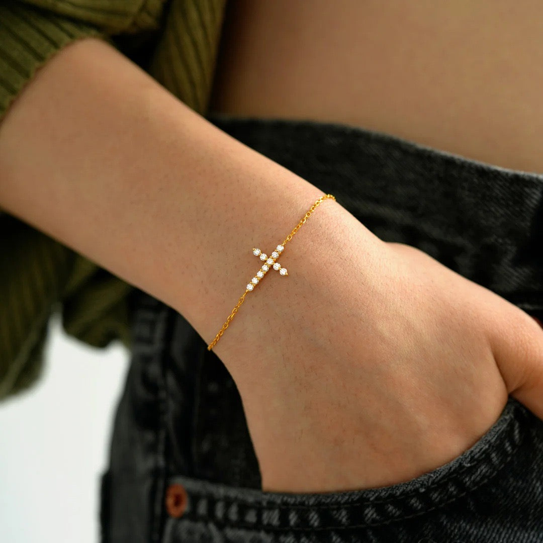 Blessed Cross Bracelet - Gift For Her