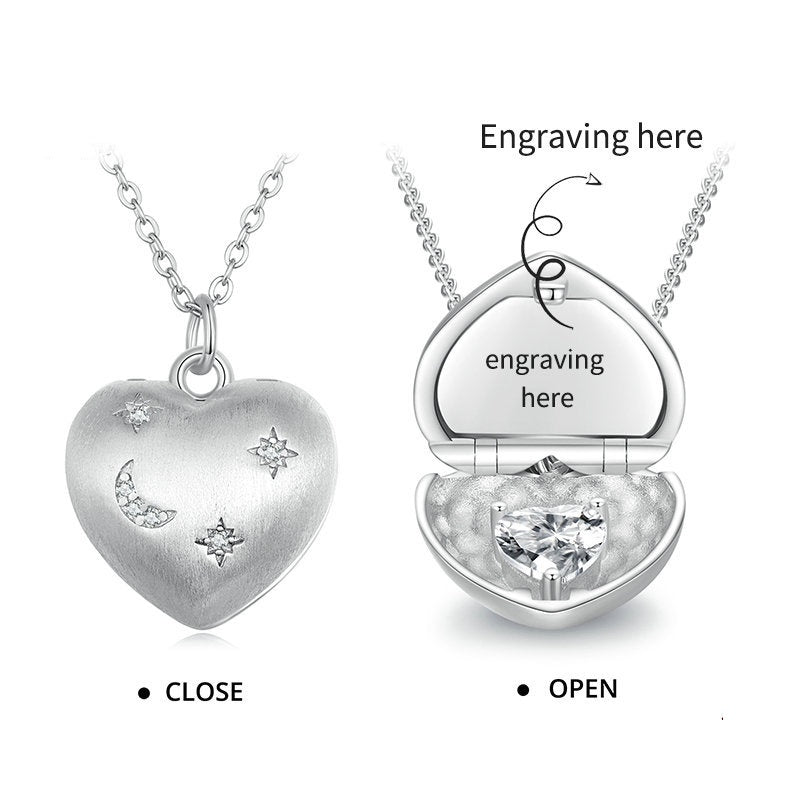 Personalised Heart Locket Necklace