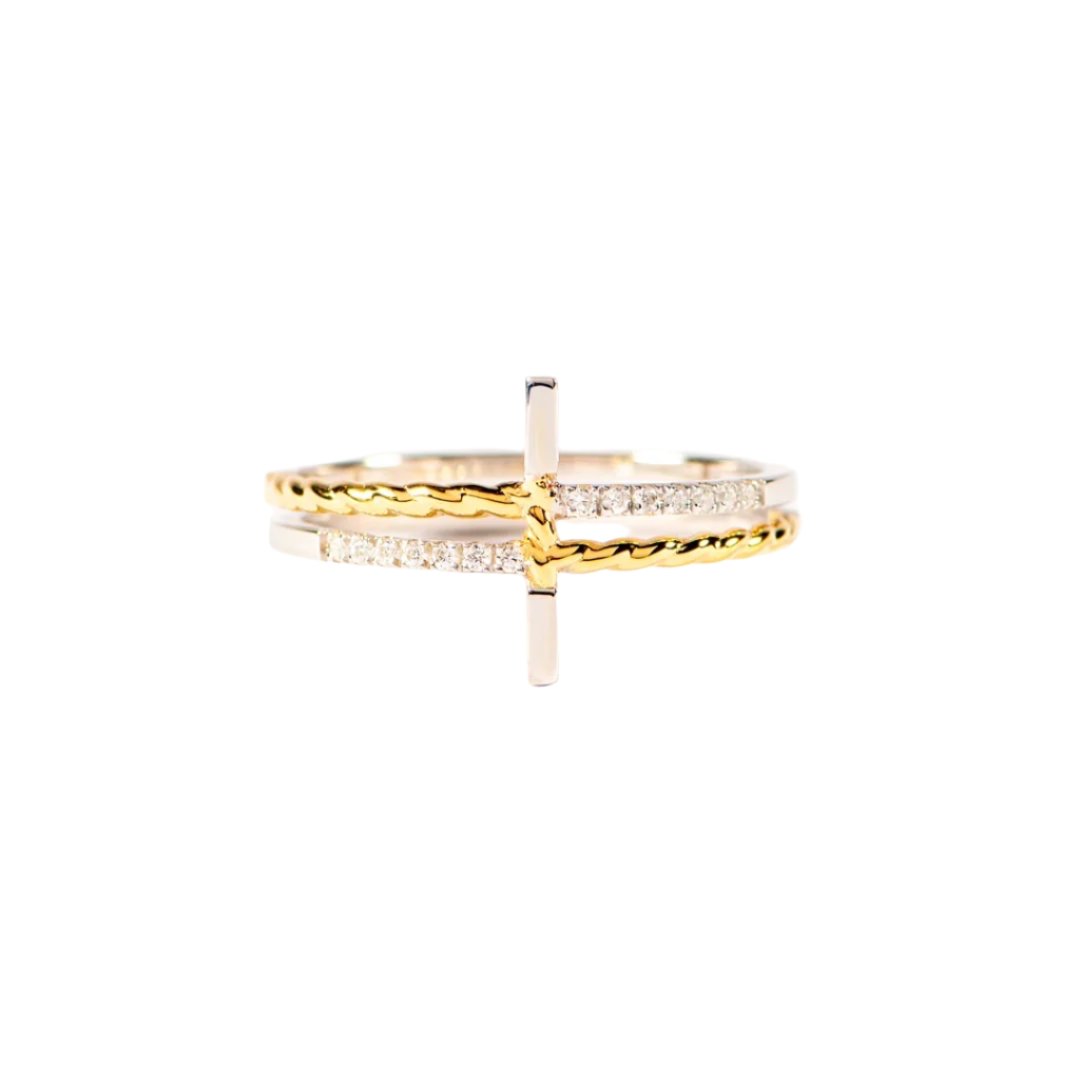 Cross Of Friendship Ring - Forever Together