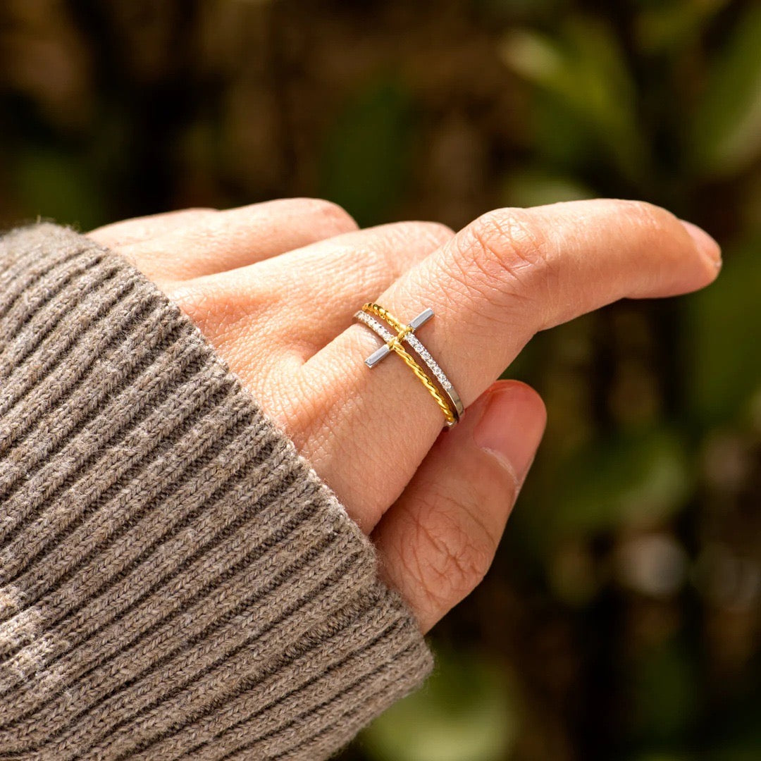 Cross Of Friendship Ring - Forever Together