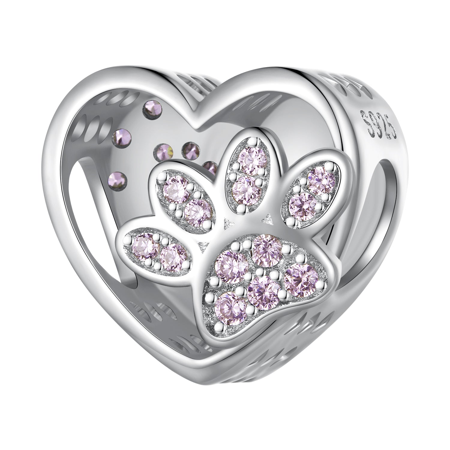 Pawprints of Love Personalised Charm