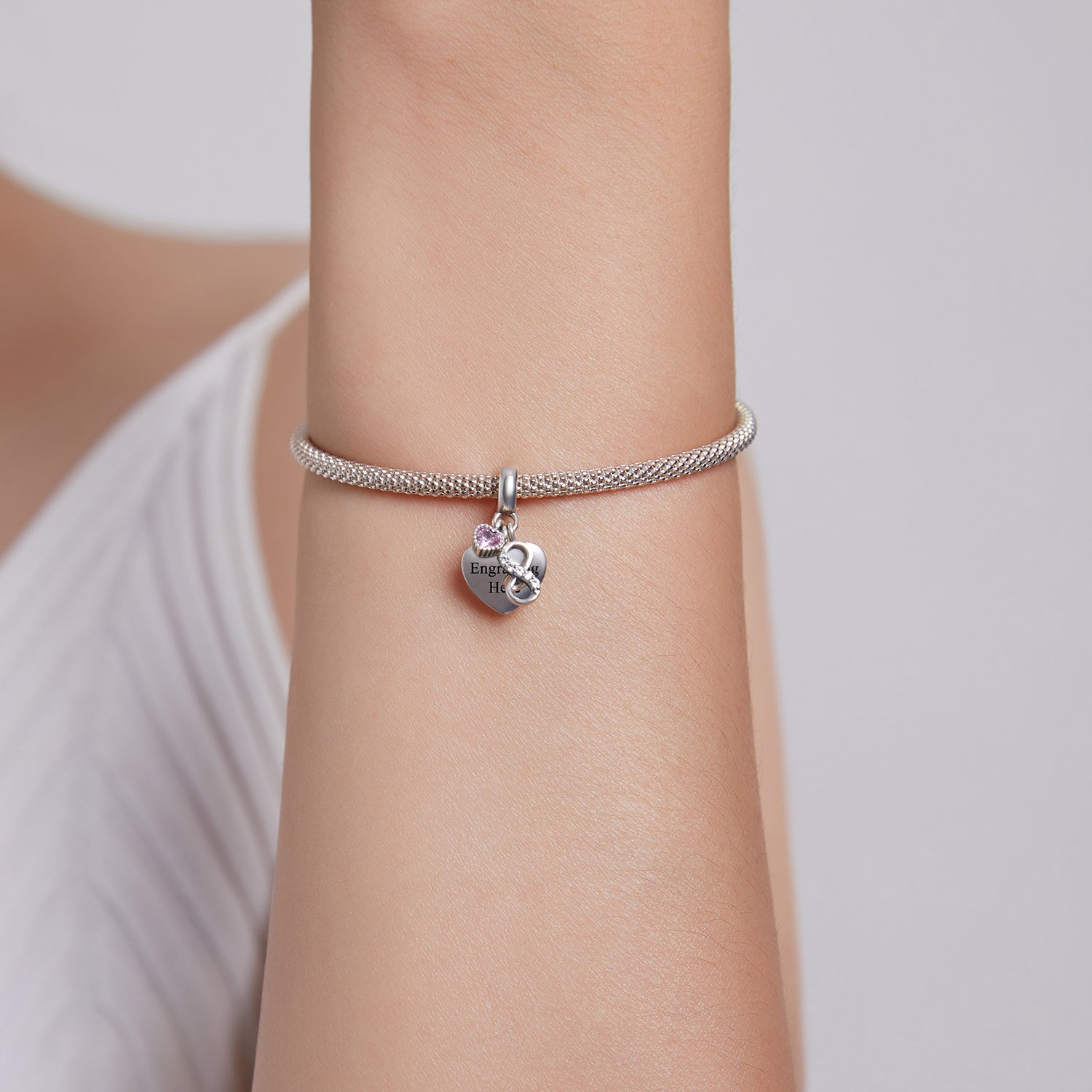 Endless Love Personalised Heart Charm